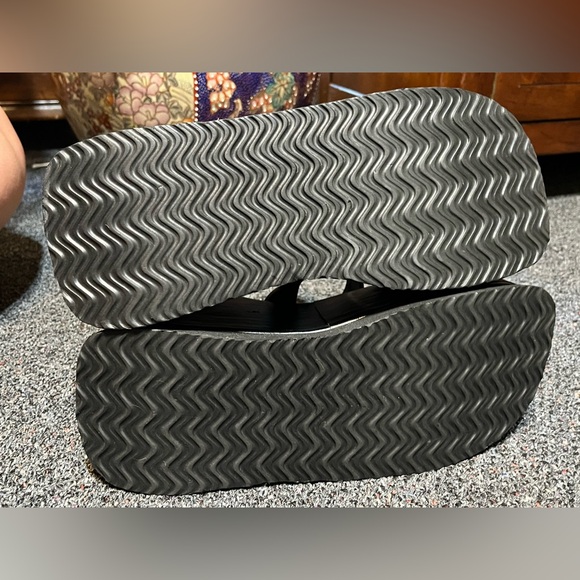 Early Demonia Size 10 Double strap buckle black ultra platform slide sandals - Picture 8 of 9